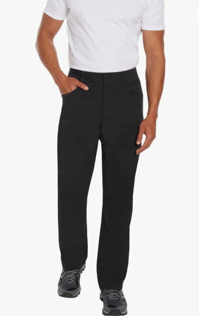 Orvis Mens Fleece Lined Stretch Pants Black Water Resistant Outdoor Hiking 40x32